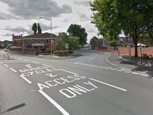 Jason Handley turned right into Walsall Road despite it being restricted for buses and access. Photo: Google