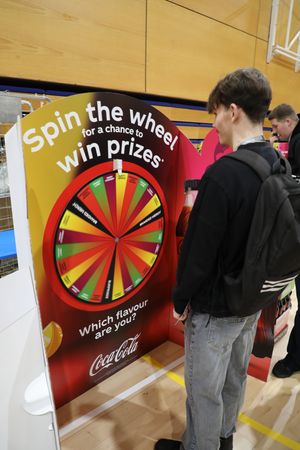 Interactive activities gave students a chance to win prizes