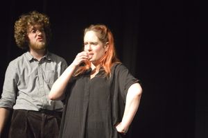 Kerry Rousell and Archie Watt rehearsing Two