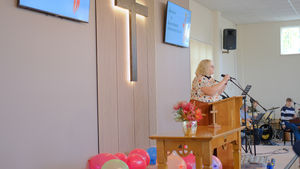 Delves Baptist Church reopening celebration after Storm Darragh repairs. 