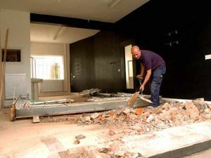 Supporting image for story: Barber's shop wrecked as yobs drive car into it