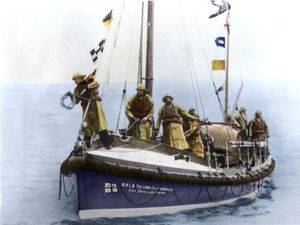 Supporting image for story: Pictures of lifeboat and crew in Dunkirk rescue colourised for 85th anniversary