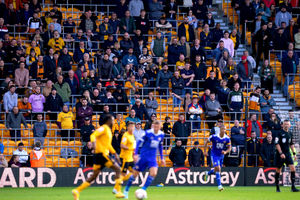 Fans leave in numbers during Wolves' loss to Leicester. Picture: Nick Potts/PA Wire.