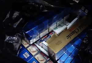 More than 500 packets of 20 cigarettes were found