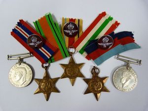 The medals donated to John Taylor Hospice.