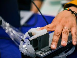 Supporting image for story: Device that mimics sense of touch could allow ‘people to hold hands virtually’