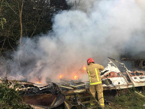 Supporting image for story: Blaze engulfs caravan by The Wrekin