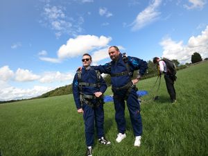 Aiden (left) with his instructor
