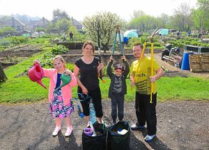 The Shayler familys allotment tip: It might sound obvious, but you must weed regularly in order to keep on top of the job and to allow your crops to flourish. It is hard work but worth it.