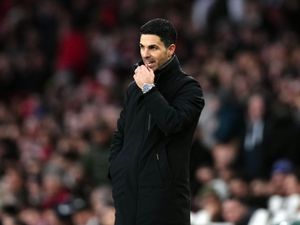 Mikel Arteta looks thoughtful on the touchline