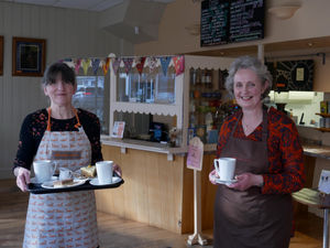 Kathy Thompson and Beccy Haydon are hanging up their aprons after 12 years.