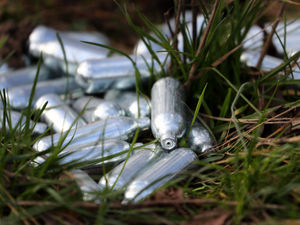 Supporting image for story: Police appeal after large quantity of laughing gas cannisters found around town
