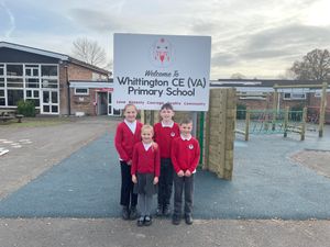 Children at Whittington CofE Primary School. 