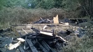 The aftermath of the blaze