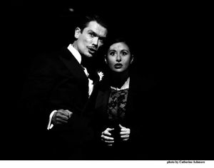 John Partridge as Billy Flynn and Hayley Tamaddon as Roxie Hart. Photo by Catherine Ashmore