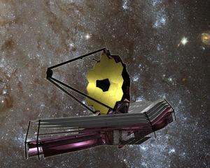An artist's impression of the James Webb Space Telescope. 