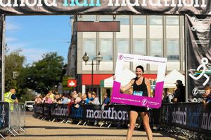 The first woman to complete the half marathon was Birchfield Harrier Kelly Butler, winning her category for the third race in a row.