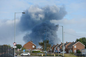 Smoke could be seen for miles around