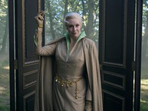 Supporting image for story: Wednesday part two trailer sees Gwendoline Christie return as spirit guide