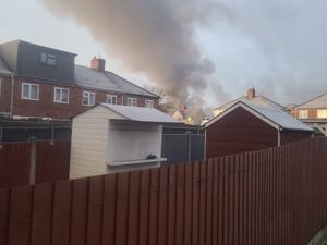 Supporting image for story: Major fire reported in Wolverhampton sending smoke plumes over city - residents speak of hearing 'explosions'