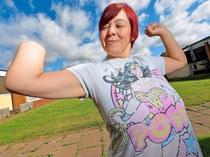 Supporting image for story: Night helping amputee Sam bid for her bionic hand