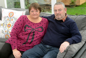 Sarah and John McCarthy, parents of Brent McCarthy at their home in Telford