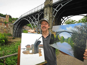 Supporting image for story: Watch: Iron Bridge scene a keeper for artist and former cricketer Jack Russell