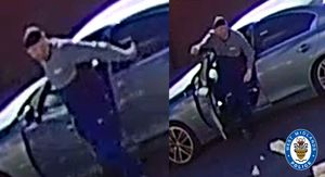 Police are looking to trace the two men captured in CCTV footage as part of their investigation into the fatal hit-and-run