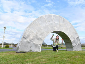 Supporting image for story: Rainbow sculpture for key workers raises tens of thousands for hospital appeal