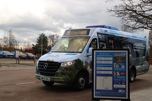 The new bus linking the National Memorial Arboretum to Tamworth Station