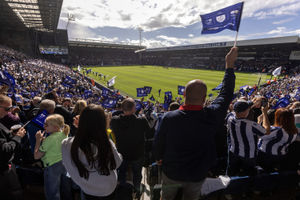 A general view as flags are waved during the 125 year celebrations. (Photo by Adam Fradgley/West Bromwich Albion FC via Getty Images)