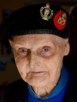 Les Cherrington in his Staffordshire Yeomanry beret