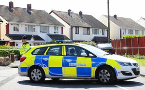 Police at the scene after Mr Atkinson was Tasered