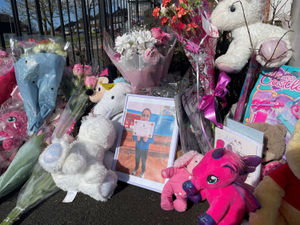 Tributes were left outside the school when Shay died