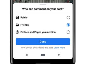 Supporting image for story: Facebook gives users power to limit comments on public posts