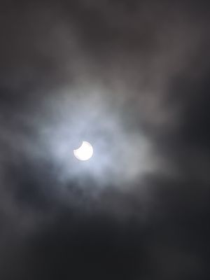 The partial solar-eclipse captured in Walsall. Photo: Jayne McCarthy