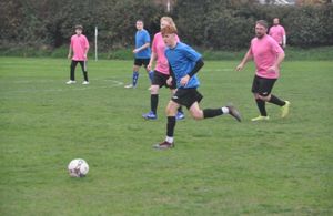 Owen Jackson (Team Star) and defenders from Team Moon