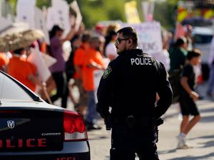 Supporting image for story: Uvalde schools suspend entire police force after outrage over officer