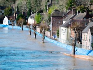 Supporting image for story: Ironbridge flood barriers could be breached as River Severn keeps rising