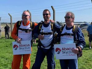 Supporting image for story: Abacus skydive boosts charity