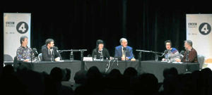 BBC Radio 4's Just A Minute panel debate the topic of November in Wolverhampton which produced an onslaught by Graham Norton