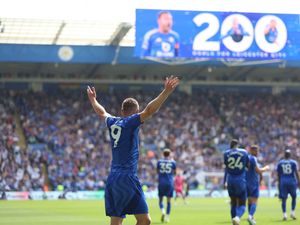 Supporting image for story: Jamie Vardy scores 200th Leicester goal in 500th and final appearance for Foxes