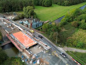 Supporting image for story: See latest images as £3 million upgrade works to historic Walsall bridge take shape