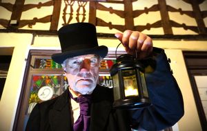 Lichfield Historian Jono Oates outside 6a Sandford Street. Reputed to be haunted, it is the starting point for a special ghost hunt