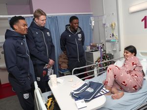 Supporting image for story: West Brom players make annual children's hospital Christmas visit