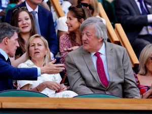 Supporting image for story: Sir Stephen Fry and Ellie Goulding lead famous faces in Wimbledon Royal Box
