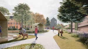 CGI of how Wolverhampton Canalside South will look