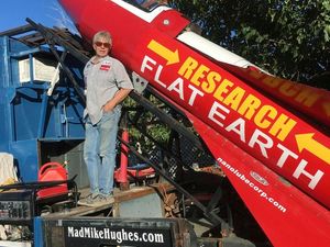 Supporting image for story: This self-taught scientist is launching himself in a homemade rocket to prove the Earth is flat