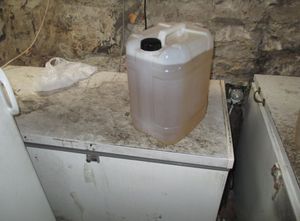 Inside the shed where food was found by inspectors