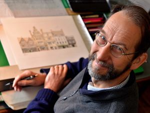 James Wade has been drawing the buildings of Shrewsbury 